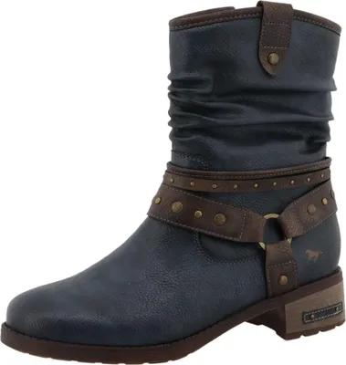 Produktbild von Mustang Damen Stiefelette mit Zierriemen 15M0062003, Größe:38 EU, Farbe:Blau
