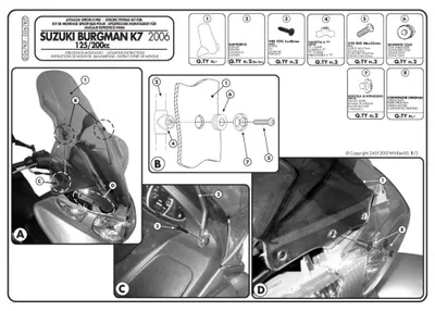 Zdjęcie produktu dla Zestaw mocowań do modelu 267DT dla SUZUKI Burgman 125/200/ABS
