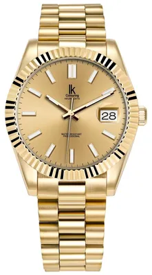 Zdjęcie produktu dla Zegarek męski i damski z kalendarzem i metalową bransoletą