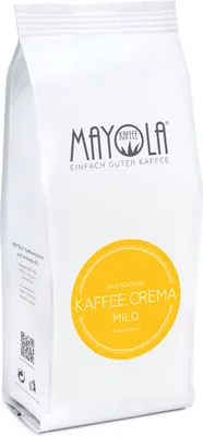 Produktbild von MAYOLA Kaffee Crema Mild, 250g | ganze Bohne | fair & nachhaltig produziert | Langzeitröstung