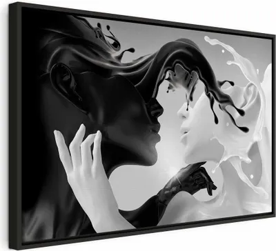 Produktbild von Italienischer Leinwand Leinwandbild - Tender Opposite (1 Part) Wide 90x60 cm Abstrakt h-C-0213-b-a