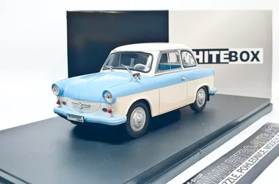 Obrázok produktu pre Trabant P 50 svetlomodrý biely model auta 1:24 Whitebox