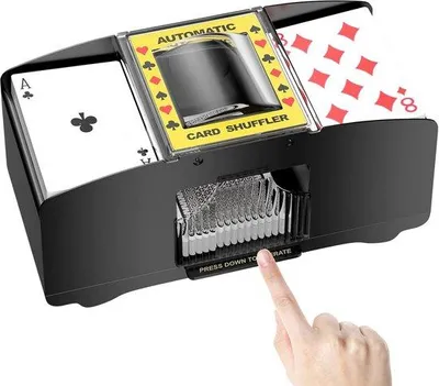 Produktbild von Kartenschudmaschine für Spielkarten - Elektrischer Kartenmischer für 1 oder 2 Decks