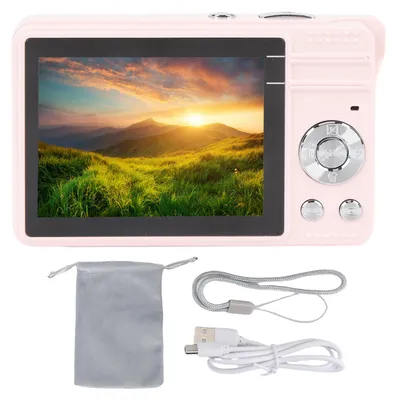 Zdjęcie produktu dla Aparat cyfrowy 50 MP 1080p, autofokus, stabilizacja obrazu, ekran HD 2,8 cala, kompaktowy, niewielki, dla studentów, dziewcząt, chłopców, obsługuje karty pamięci do 64 GB, Pi