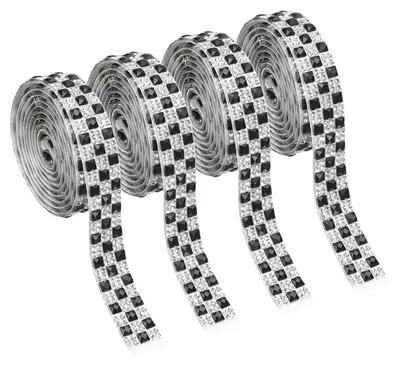 Strassband selbstklebend 1,2 cm x 4 m schwarz 4 Stück