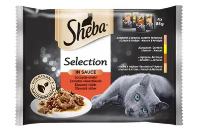 Obrázek produktu pro Šťavnaté chutě pro kočky Sheba Selection 4 x 85 g