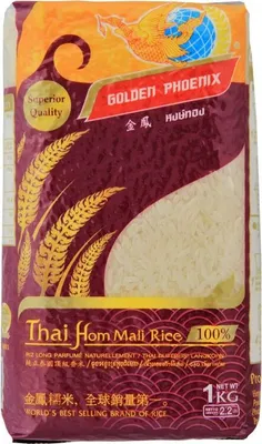 Produktbild von GOLDEN PHOENIX Thai Duftreis Langkorn 1kg | Jasmine Rice | Superior Quality