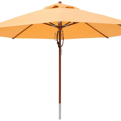 Produktbild von anndora Sonnenschirm Gartenschirm Marktschirm 4m rund Sahara Gelb Winddach UV-Schutz - Sahara Gelb