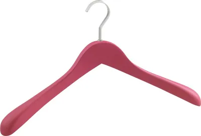 Image de WENKO 14263100 Cintre New York Rose - Cintre, bois, 44,5 x 25 x 4,6 cm, rose