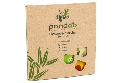 Produktbild von PANDOO Bienenwachstuch (3 Größen: S 20x20cm,M 26x26cm, L 33x33cm)