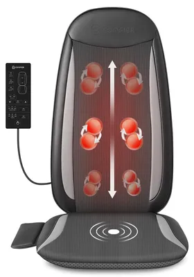 Produktbild von COMFIER Massagesitzauflage,Shiatsu Massagegerät für Nacken und Schulter,Rückenmassaggerät mit Wärmefunktion,Entspannung für den gesamten Rücken