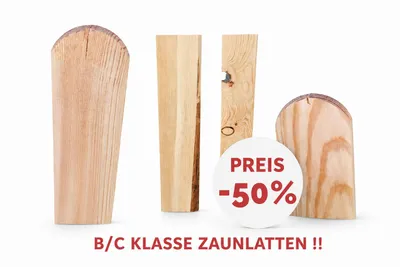Obrázek produktu pro Plotová latě 9 x 2 x 60 cm, sibiřský modřín, vzor B/C třída