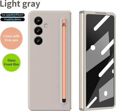 Immagine prodotto di Custodia per Samsung Galaxy Z Fold 7 antiurto e antigraffio con penna touch e protezione dello schermo Grigio Rosa