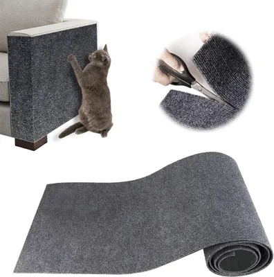 Productafbeelding van Krasbescherming voor meubels - zelfklevende krabmat voor katten - 40 x 200 cm - op maat te knippen