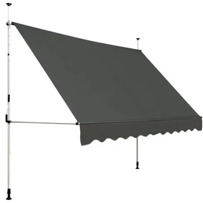 Obrázek produktu pro Markýza s nastavitelnou výškou NP11536GR, 200 - 300 x 350 cm, šedá