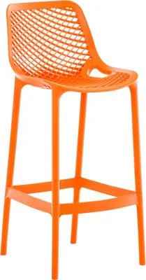 Produktbild von CLP Barhocker Air Kunststoff mit Lehne wetterfest UV-beständig bis 160 kg orange
