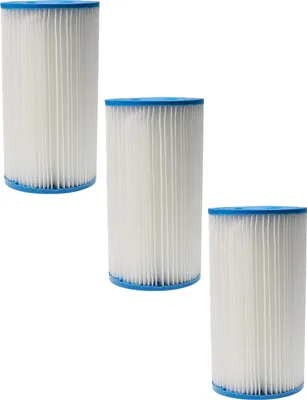 Produktbild von vhbw 3x Filterkartusche kompatibel mit Intex 28141EH, 28131EH, 28165EH, 28157EH, 28131CA, 28167EH Swimmingpool, Filterpumpe - Wasserfilter Blau Weiß