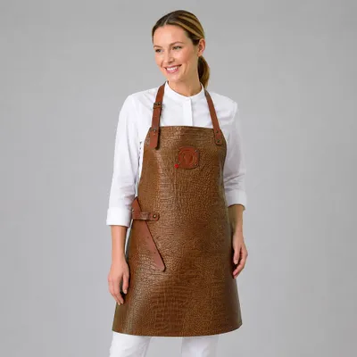 Produktbild von Latzschürze Crocostyle B 60 x L 82cm cognac : cognac : 100% Leder