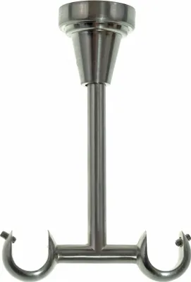 Produktbild von BASIT Gardinenstange selber zusammenstellen Edelstahl look Metall Ø 16mm Einzelteile