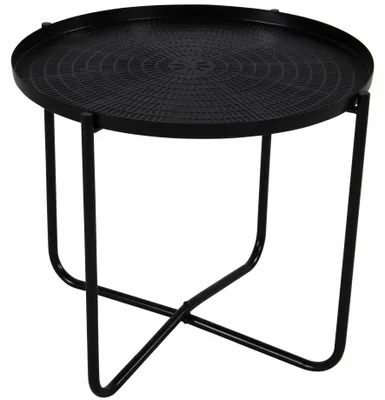 Produktbild von Lesli Living Beistelltisch - rund - Metall - schwarz - 35 cm