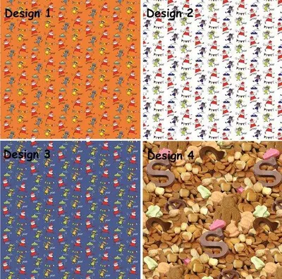 Productafbeelding van Assortiment 4 sinterklaasinpakpapier cadeaupapier - 200 x 70 cm - 6 rollen