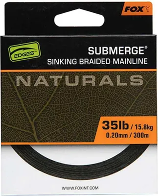 Produktbild von Fox Submerge Naturals Braid - 300m geflochtene Angelschnur, Durchmesser/Tragkraft:0.25mm / 20.4kg / 45lb