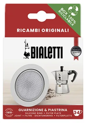 Obrázek produktu pro Těsnění a filtrační deska pro indukční moka konvice Bialetti na 3 šálky