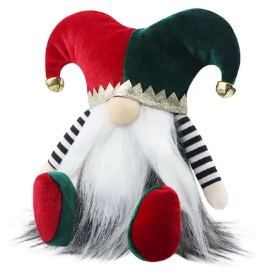 Weihnachtswichtel aus Plüsch, handgefertigt, 1 Stück, 19,5 cm