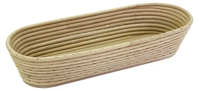 Immagine prodotto di Stampo per pane / Cestino di lievitazione lungo  340 x 130 mm - fondo in legno