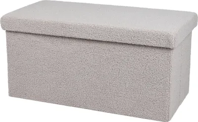 Produktbild von Urban Living faltbare SITZBANK "TEDDY" Aufbewahrungsbox 53522 hellgrau