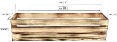Immagine prodotto di Vaso da erbe aromatiche in legno - fioriera lunga da balcone - 600 x 180 x 150 mm Fioriera in legno