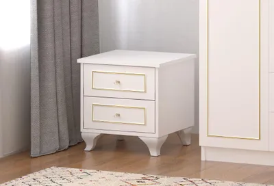 Produktbild von Skye Decor, Rb-090, Nachttisch, Mattweiß, Spanplatte, 45 x 45 x 40 cm