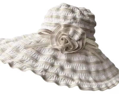 Produktbild von Sonnenhut mit Blumenmuster, faltbar, Frühling/Sommer, UV-Schutz, breite Krempe, ideal für Reisen