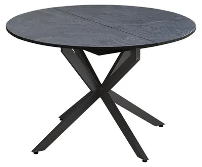 Produktbild von Esstisch Vicco Loyd Anthrazit/Schwarz 120 x 120 cm ausziehbar, Model 59376