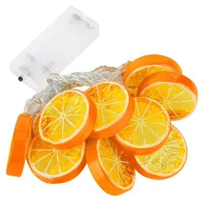 Obrázek produktu pro 1,5 m světelný řetěz s 10 LED diodami, zahradní vánoční osvětlení, dekorace na sváteční oslavy (oranžová)