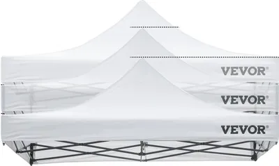 Immagine prodotto di Padiglione pop-up, tetto in poliestere 240g, pareti laterali in PVC impermeabile, 10x10ft bianco