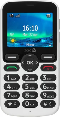 Image de DORO 5860 - Téléphone 4G - emplacement microSD - 320 x 240 pixels - caméra arrière 2 MP - Schwarz, weiß