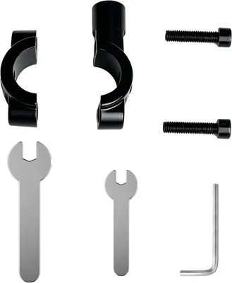 Immagine prodotto di Morsetto per manubrio con chiave a forchetta e viti, adatto a manubri da 21-26 mm, per specchietti per bicicletta