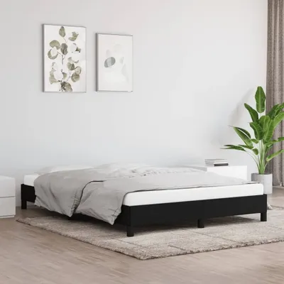 Produktbild von The Living Store Bettgestell Schwarz 140x200 cm Stoff