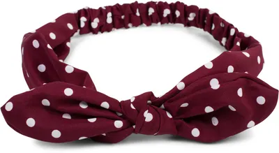 Zdjęcie produktu dla styleBREAKER Damska opaska do włosów z wzorem w kropki, kokardą i gumką, opaska, opaska na głowę, pinup, rockabilly, biżuteria do włosów 04026036