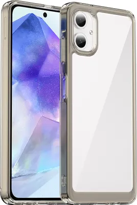 Produktbild von Schutzhülle für Samsung Galaxy A06 Klar Rückseite Stoßfeste TPU Silikon Bumper Hülle Grau