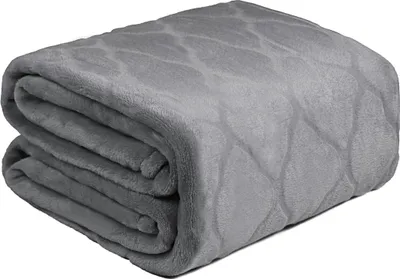 Produktbild von DOMAREX Große, Dicke Winter-Decke 200x220 cm – Sehr warme, weiche Mikrofaser-Plaid für Sofa & Bett, Grau