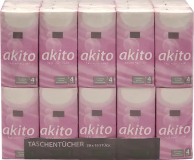 Immagine prodotto di Fripa fazzoletto di carta akito 6010604 21x21cm bianco 30x10pz.