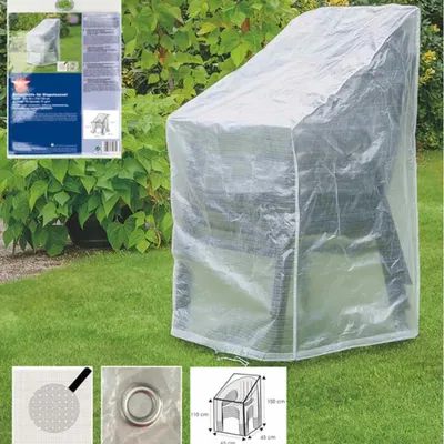 Image de Housse de Protection Transparente pour Fauteuils Empilables 65x65x110/150cm