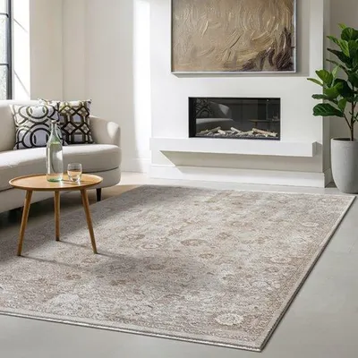 Productafbeelding van Unyqoos® vloerkleed Nuvra – Vintage-design, zacht en onderhoudsvriendelijk, beige, 160 x 230 cm, polypropyleen, Standard 100