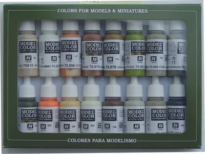 Produktbild von Model Color Vallejo 70141 Earth Tones 16x 17ml Airbrush Farbe