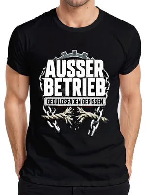 Productafbeelding van Buiten gebruik. Geduld op. Grappige opmerking. Sarkasme. Heren T-shirt, zwart, XXL