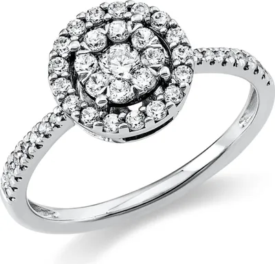 Produktbild von Ring aus 950 Platin 41 Brillanten 0,4ct TW-SI 1 Brillant 0,1ct TW-SI Ø9mm Innenumfang 54mm  Ø17.2mm