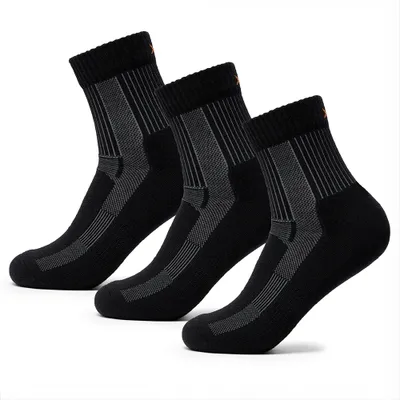 Produktbild von Occulto Damen & Herren Merino Wandersocken 3er Pack (Modell: Makalu) 3 Paar | Schwarz 35-38