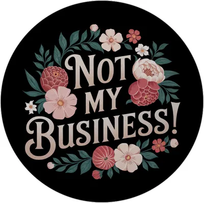 Produktbild von Not my Business Blumensprache Magnet mit Flaschenöffner rund